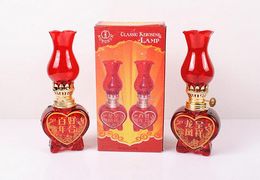 Wholesale free shipping ----- 2015 new Ethnic Chinese red retro craft alcohol lamp, hookah / bong accessories, size 19.5cm, Colour random del