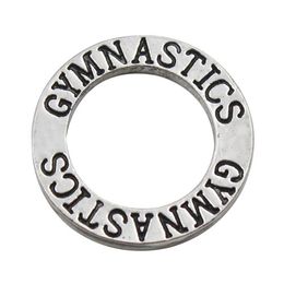 Online Wholesale Gymnastics Circle Charms Alloy Message Charms 50pcs AAC708