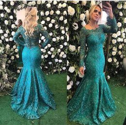 Classy Lace Mother Of The Bride Dresses With Long Sleeves Beaded Plus Size Wedding Guest Dress Mermaid Bateau Neck Evening Gowns