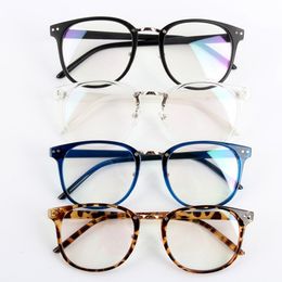 Unisex Tide Optical Glasses Round Frame Eyeglasses Metal Arrow UV400 Lens Eyewear