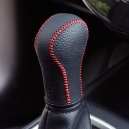 Case for Nissan Tiida new model manual gear Shift Knob Cover Genuine Leather DIY gear covers leather Hand-stitched car accessories