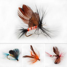 Fast free Shipping via DHL Fly Fishing Flies Trout Bass Fly Fishing Lure Baits with Hook Fishing Lures 12pc/set