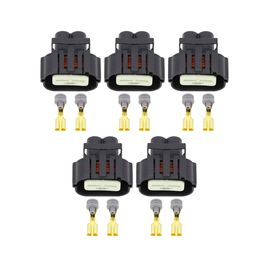 5 Sets 2 Pin Female Car Connector Automotive connector with terminal block DJY7021-6.3-21
