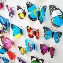 3D Wall Sticker PVC Butterfly Magnetic Sticker 12PCS/LOT For Home Decoration Room DIY Ornament Multicolor Mix Order ZYQ1