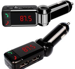 Mini car charger bluetooth handsfree with double USB charging port 5V/2A LCD U Disc FM broadcast Mp3 AUX BC-06