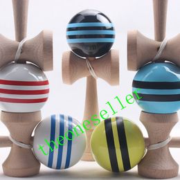 Many Colors 18.5cm*6cm PU Kendama Ball Japanese Traditional Wood Game Toy Education Gifts, 180PCS DHL free shipping , Activity Gifts toys