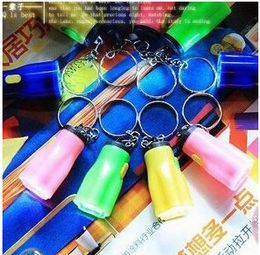 Hiking Camping Outdoor Gear LED Mini Keychain super bright flashlight Torch Flower Shape Key Chain Ring Mixed Colours free shipping