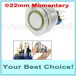 25pcs/Lot 22mm Ring Led Illuminated Metal Car/Automobile Push Button Switch (DHL Free Shipping)