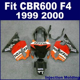 7gifts 100 injection Moulding fairing for honda cbr600 f4 1999 2000 black red orange 99 00 cbr 600 f4 fairings kits kmuy