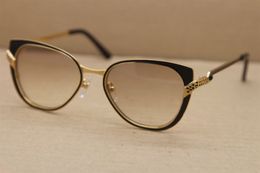 -Großhandel heiß 6338248 Neue Womens Sonnenbrille Katze Augengläser Hohe Qualität Männer Brille Fahren Gläser C Dekoration Goldrahmen Größe: 51-15-135mm