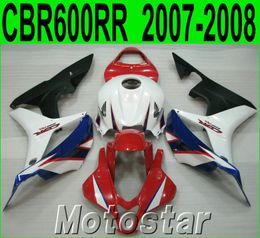 High quality fairing kit for HONDA Injection molding CBR600RR 2007 2008 red black white CBR 600 RR F5 07 08 fairings set LY40