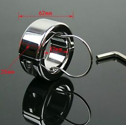 stainless steel ball stretcher Chastity Male adult sex toys