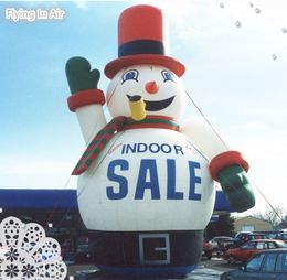 Winter Decorations Inflatable Snowman Advertising Balloon 3m/6m White Air Blow Up Snowman Model For Outdoor Display