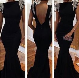 $69 Cheap Prom Dresses In Stock Black Fast Shipping Vestidos De Mermaid Floor Length Backless Evening Party Gowns Sexy New Prom Dress