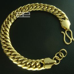 Men's 18k gold gf rings link bracelets jewellery B127
