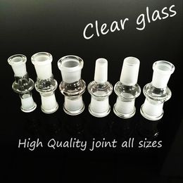 Hookahs 14mm male glass adaptor converter clear joint dropdown adapter for bongs and quartz banger