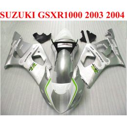 abs full fairing kit for suzuki gsxr1000 2003 2004 k3 k4 black silver beacon bodywork fairings set gsxr1000 03 04 bp71