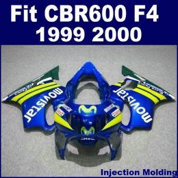 100 injection Moulding for honda high grade fairing cbr 600 f4 1999 2000 blue 99 00 cbr 600 f4 fairing parts x6bh