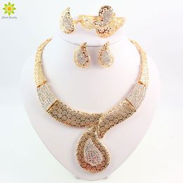 Fine African Beads Jewellery Set For Women Party Accessories Vintage Jewely Set Fashion Indian 18K Gold Plated Nigerian Wedding