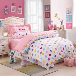 Pink Flamingo Polka Dot Duvet Cover Comforter Blue Pink Custom