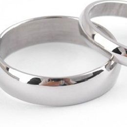 Width 6MM Stainless Steel Band Rings For Women Men Lover Couple Fashion Love Wedding Party Jewellery
