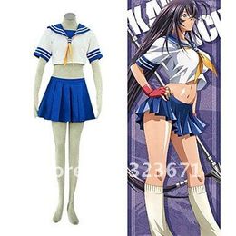 Ikki Tousen kanu unchou school uniforml cosplay kostym