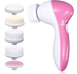 5 In 1 Electric Facial Cleaner Professional Brush Skin Care Brush Personal Care Products Face Cleansers Scrubber Free Shipping