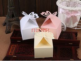 Free Shipping Pearl paper Wedding Butterfly Candy Box Baby Shower Favor Box Favour Box Gift Box 4 colors,5000pcs/lot