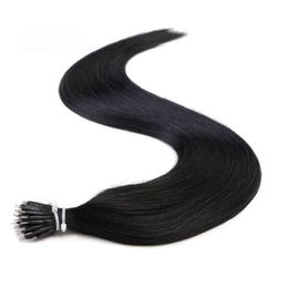 Elibess Nanoringhair extensions 200 strands top quality Brazilian remyhair blond black color Nano ring human hair extensions