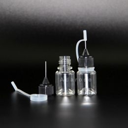 100PCS 5ML Plastic PET Dropper bottle Metal Needle Tip Needle Cap Squeezable laboratory paraphernalia