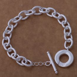 Free Shipping with tracking number Top Sale 925 Silver Bracelet Blisters TO buckle Bracelet Silver Jewelry 20Pcs/lot cheap 1572