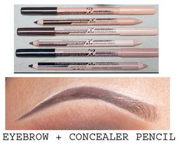 Wholesale-48pcs/lot maquiagem eye brow Menow makeup Double Function Eyebrow Pencils & Concealer Pencils maquillaje