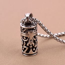 Openable Put Ashes Magic Box Lockets Pendant Urn Chain Vintage Necklace Titanium Steel Pet Supplies Cremation Ash Jewellery Memorial Case Holder GZ209