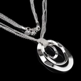 Free shipping trendy fashion high quality 925 Silver Fashion Licencing round elegant necklace Jewellery holiday gifts hot 1427