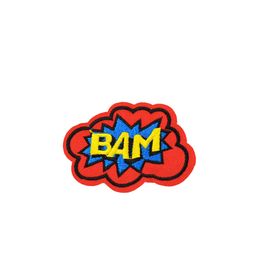 10PCS BAM Embroidered Patches for Clothing Iron on Transfer Applique Patch for Bags Jeans DIY Sew on Embroidery Sticker
