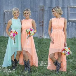 Neon Orange Bridesmaid Dresses