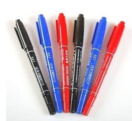Brand new HERO Painting Pens Hook line pen Waterproof colorfast CD marker pen 2 heads oily Art Drawing marker 1mm 3mm drop shipping