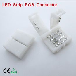 1Pcs 4pin LED Strip light connectors 10mm PCB board wire Connexion for 5050 RGB Colours