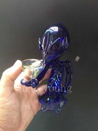 New 6.5 inch Alien Glass pipes glass smoking pipes mini glass bongs Alien pipes tobacco pipes