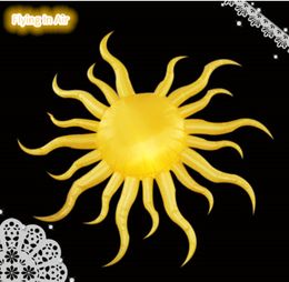 2m Decorative Lighting Inflatable Sun Star with 16 colors LED Light