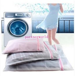 30*40CM Washing Machine Specialized Underwear Washing Bag Mesh Bag Bra Washing Care Laundry Bag in best price and qualty bag White 100pcs