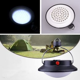 Varejo Ao ar livre interior portátil camping 60 LED lâmpada com abajur círculo tenda lanterna luz branca acampamento de luz lâmpada de suspensão de inspiração