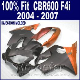 Orange Injection Moulding for HONDA CBR 600 F4i fairings 2004 2005 2006 2007 fairing kits plastic 04 05 06 07 cbr600 f4i EQVG