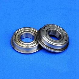 100pcs MF104ZZ 4mm flanged bearing 4x10x4 mm MF104 miniature shielded flange deep groove ball bearings 4*10*4