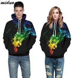 Skull digital printing with cap sweater sport sweater couples dress Hoodies Men/Women Sweatshirt Hooded baseball uniform