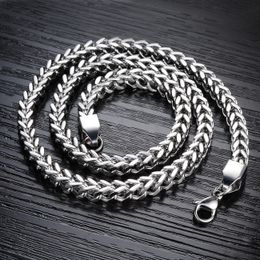 21.6'' 6MM WIDE South American Men fave 316L Stainless steel Silver figaro Chain Link Necklace in Men Thanksgiving Day / XMAS Jewelry Gifts