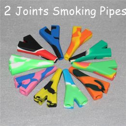 Y shaped Travel Mini bongs Hand Pipe Silicone Blunt Bubbler Cigarette Filter Smoking Bubble WaterPipes Small Pipes