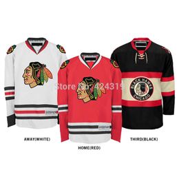 sew logos UK - Factory Outlet, Customized chicago blackhawks jerseys jerseys Home Away Alternate Jersey Embroidery Logo Sew on Any Name & NO. size s~5XL