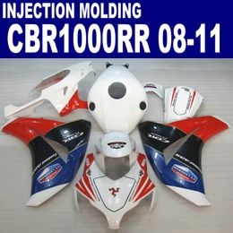 Injection molding high quality fairing kit for HONDA CBR1000RR 2008 2009 2010 2011 blue black white CBR1000 RR fairings set 08-11 #U3