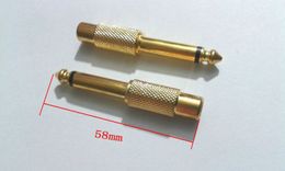 50pcs Gold plated 6.35mm (1/4 Inch) Mono Plug to RCA Jack connector
